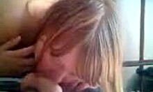 Perky Tits Blond-Haired Amateur Gf Going Down On Cam