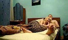 Blonde teen gives blowjob like a pro in bedroom.