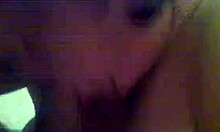 Pudgy hottie works a fat boner in close-up POV