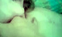 Wow, hottie masturbates on big bed!