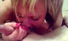 Short-Haired Blonde Sucks Dicks