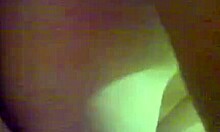 Pudgy hottie works a fat boner in close-up POV