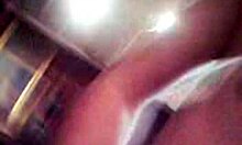 dark-haired brunette bombshell teases with intense pov doggystyle close-up homemade action