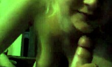 blond-haired amateur expertly sucking small cock in pov