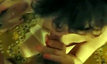 white stockings brunette gets double-teamed on cam