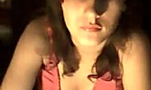 brunette in pink showing off her young hot body 😍