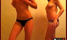 Two barely legal teen girlfriends explore web chat, licking panties and 69-ing passionately