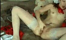 stockings-clad girlfriend explores with a toy intriguingly