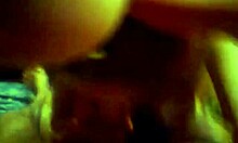 I watch my mature blonde amateur suck cock with her saggy tits.