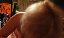 Blond-Haired Beauty Sucking and Stroking Big Natural Tits in POV