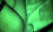 mature brunette plays with toys in stockings