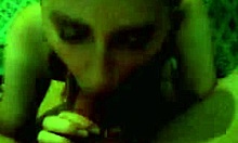 Ponytail girlfriend sucking cock and gaping hot!