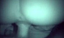 Night vision fucking with blond-haired beauty in POV doggystyle!