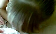 Blond teen hoe jerks and deepthroats big cock in POV on cam, intense blowjob action