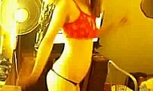 Hottie strips in tiny panties 😍