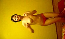 girlfriend dances in panties flaunting tiny 18+ tits boldly