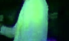 gorgeous busty blonde dances striptease with hung stripper