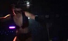 playful redhead spreading legs for stripper