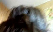 my energetic brunette gf sucks cock in pov