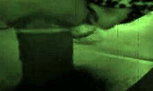 Handcuffed Brunette's Intense Oral Destruction