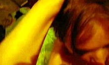 hey, this submissive teen in stockings is totally worshipping that big cock, and she loves the cum on her face!