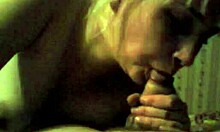 blond-haired amateur shyly talking on the phone