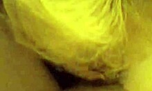 Blond-Haired Chubby Mature Enjoying A Treat