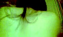 Dark-haired chick fingering in POV doggystyle!