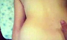 dark-haired brunette bombshell teases with intense pov doggystyle close-up homemade action