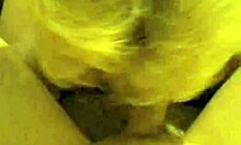 Blond-Haired Chubby Mature Enjoying A Treat