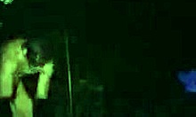 playful redhead spreading legs for stripper