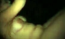 Amateur blonde hottie blows plump stripper in public, feeling those big tits 😍