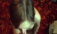 Brown-Haired Teen Feels Intense Pleasure Blowing Big-Dicked Dude in POV