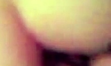 dark-haired brunette bombshell teases with intense pov doggystyle close-up homemade action