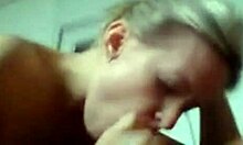 Blond-Haired Amateur Sucks Fat Cock In Kitchen