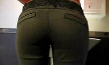 round booty blonde getting ready for her date, looking sexy