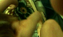 Blond amateur worships cock and balls with handjob pov 😏