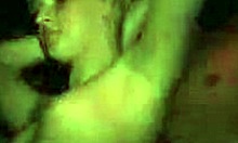 amateur chick gets sandwiched between two muscular strippers at the party