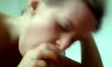 Blond-Haired Amateur Sucks Fat Cock In Kitchen