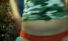 Red panties chubby Amateur gets spanked and fucked