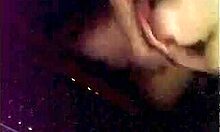 Mature amateur strips on webcam, flashing big tits