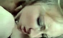 blond-haired mature amateur performs on cam