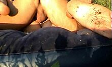 amateur bbw doggy style outdoors with close-ups 😍