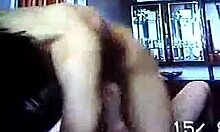 Retro video of natural tits bouncing while riding