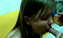 Thick brunette enjoys her trimmed pussy getting licked and dicked.