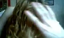 curly-haired blonde amateur sucking cock and being naughty