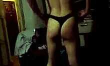 big booty girlfriend strips teasingly on cam