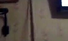 Blond beauty in black lingerie rides reverse cowgirl hard 😍