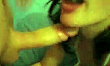 russian brunette beauty sucking big cock with piercing and being naughty