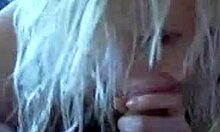 This blond beauty is sucking cock deep in POV view 😘